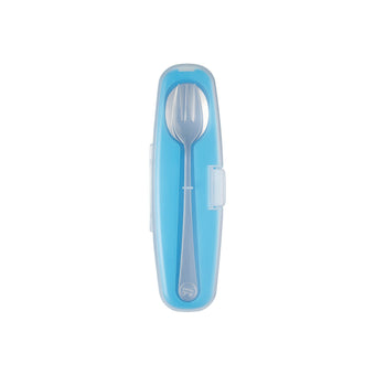 Din Din SMART All Stainless Spoon & Fork Set (Case Included) - innobaby