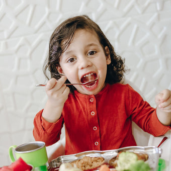 Din Din SMART All Stainless Spoon & Fork Set (Case Included) - innobaby