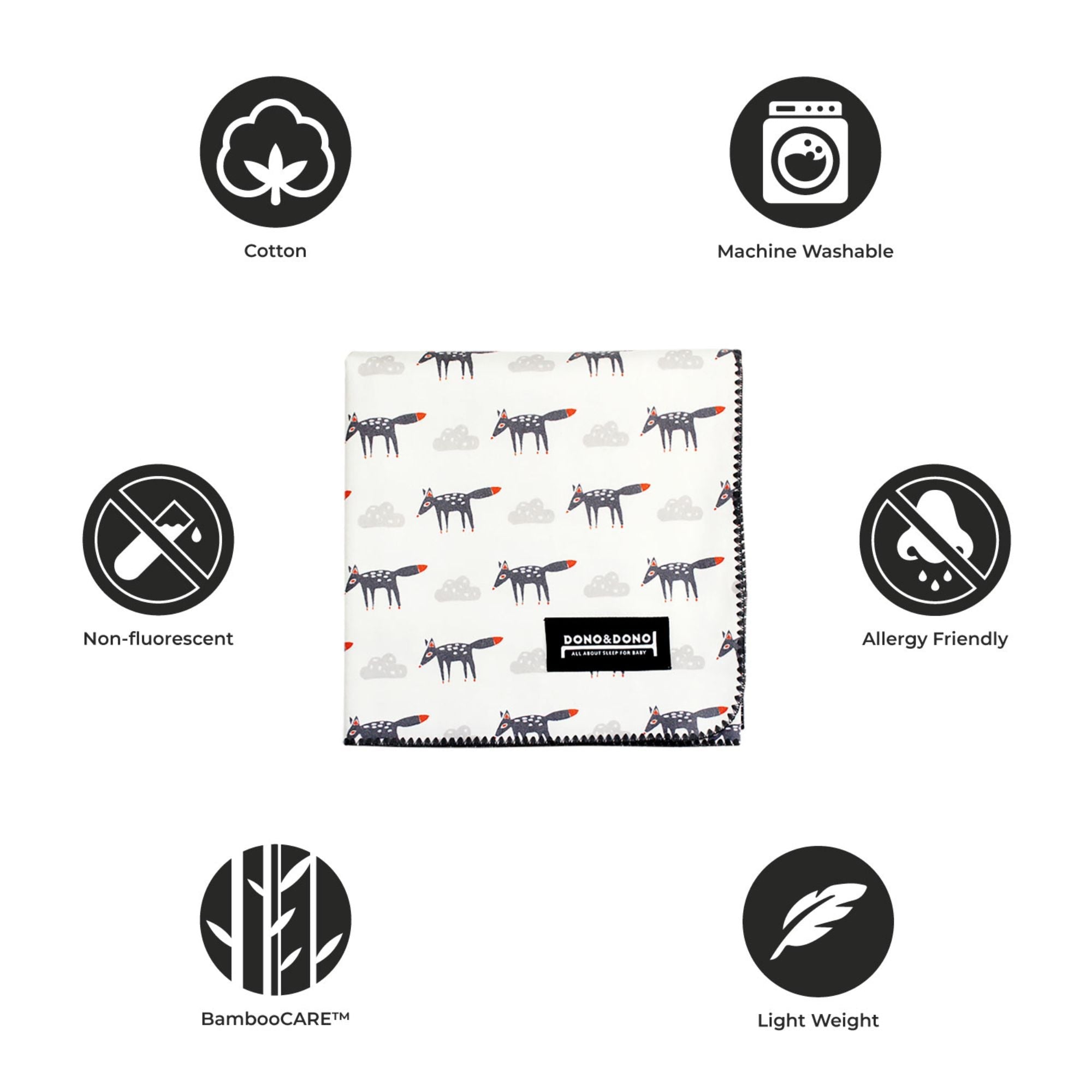 Dono & Dono Cotton Flannel Baby Blanket - innobaby