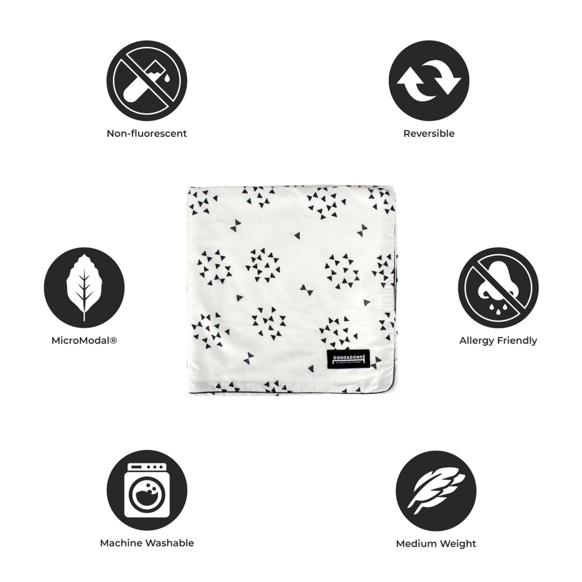 DONO&DONO All Seasons Cotton Cuddle Blanket for Babies and Kids