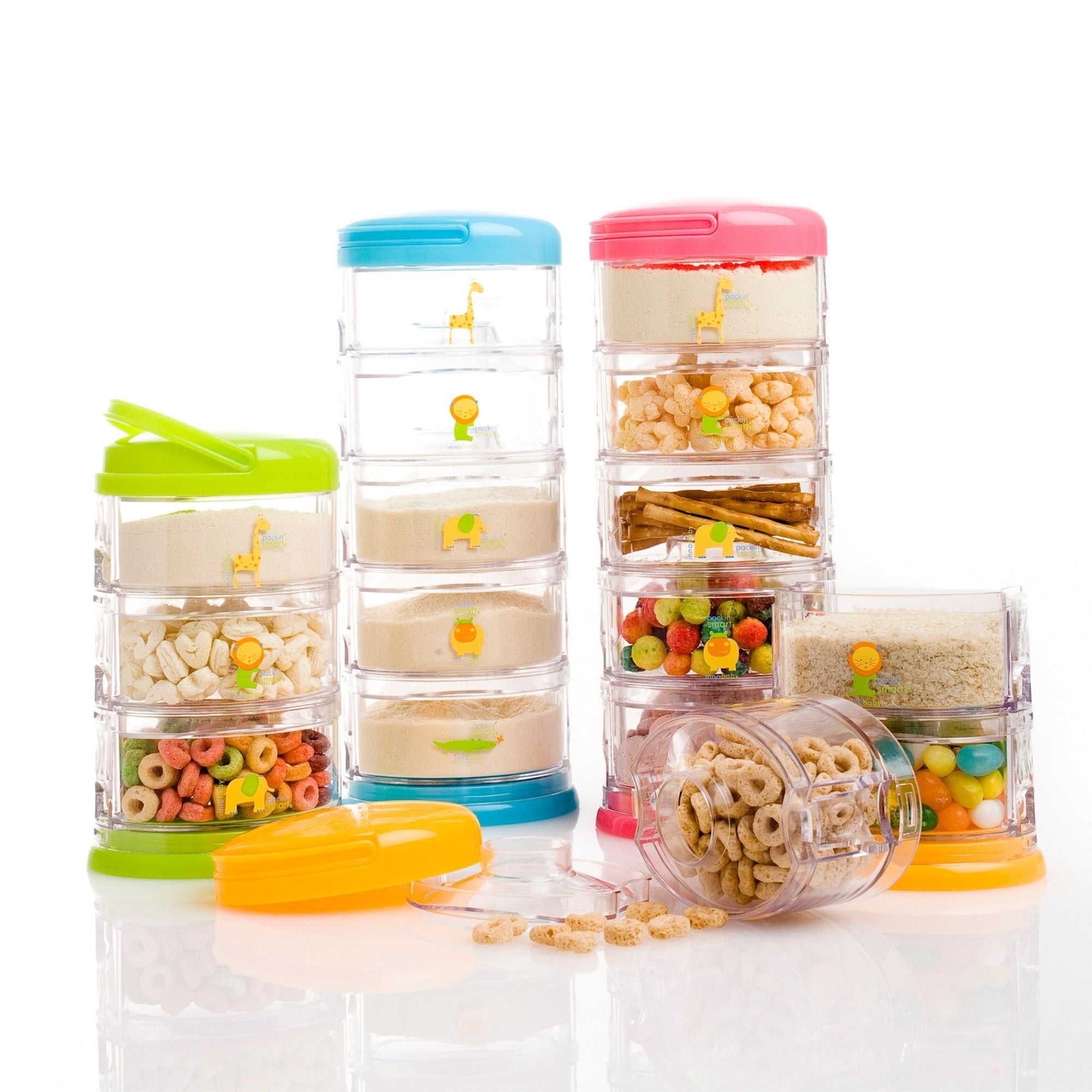 Packin' SMART Stackables -3 Tier Zoo Animal - innobaby