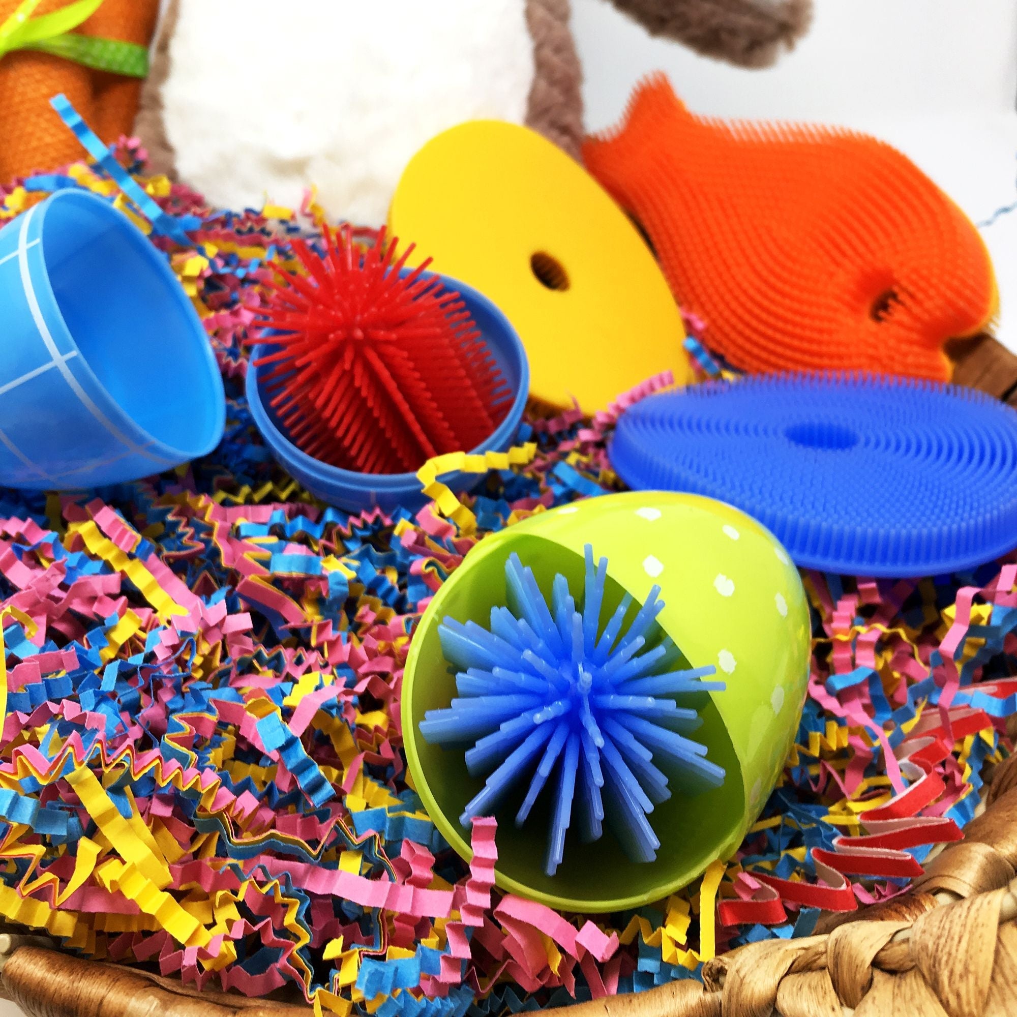 Spike Silicone Fidget Tactile Pencil TOPPER / Party Pack 24 Assorted Colors - innobaby